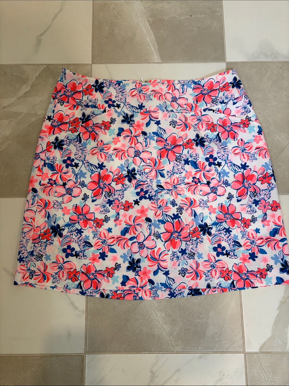 Women’s Floral A-Line Skort  in Pink & Blue